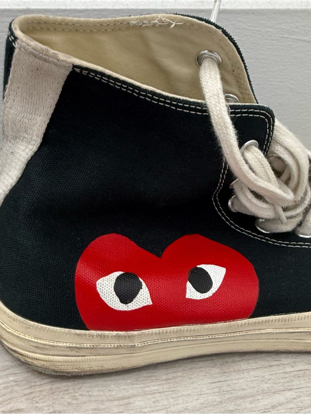Commes Des GarconS PLAY Converse Unisex Chuck Taylor High Top Sneakers Black 12 - Picture 6 of 12